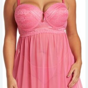 Daisy Fuentes Pink Lace Chemise